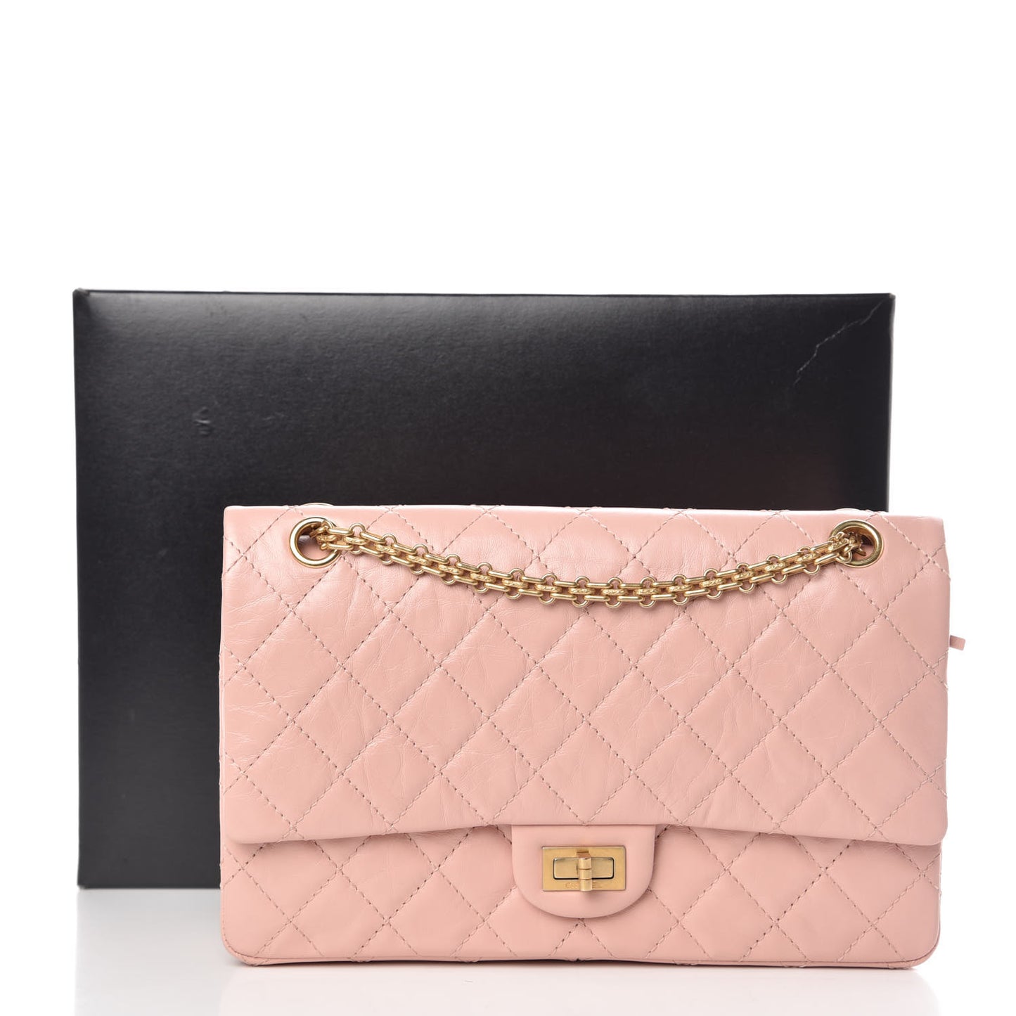 Aged Calfskin Quilted 2.55 Reissue 226 Flap Light Pink
