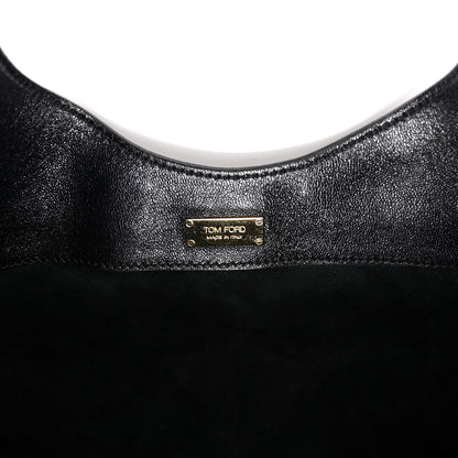 Tom Ford Ramskin Large Alix Padlock Zip Shoulder Bag Black 7 of 9