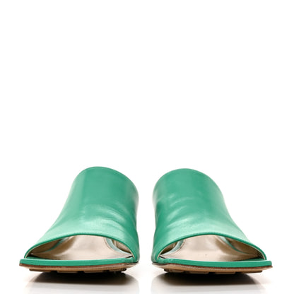 Bottega Veneta Nappa Stretch Mule Sandals 37 Acid Turquoise 2 of 10