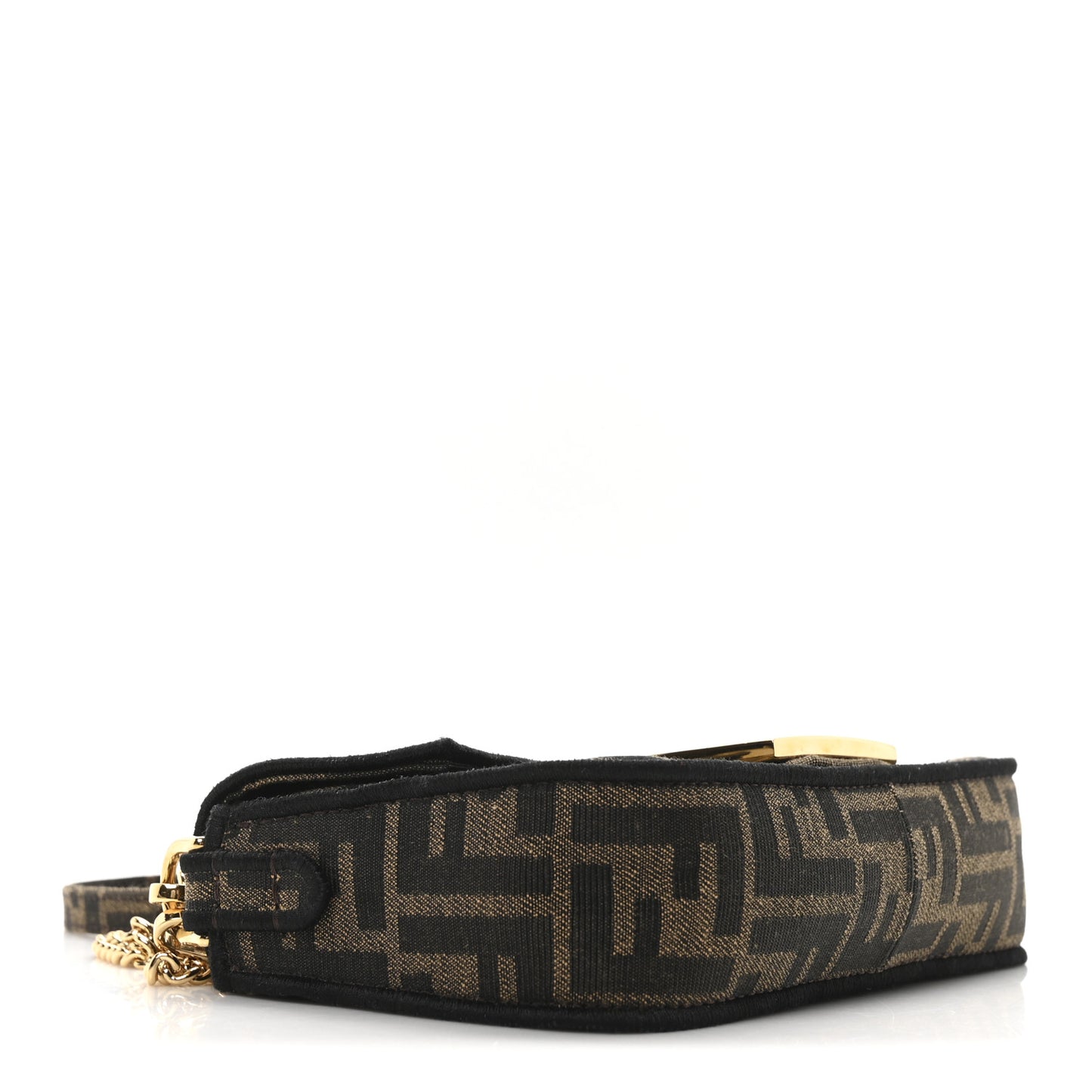 Fabric Jacquard FF 1974 Mini Baguette Tobacco Moro Black