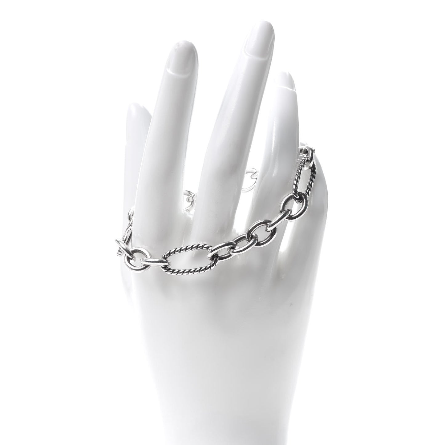 Sterling Silver 18K Yellow Gold Figaro Link Bracelet