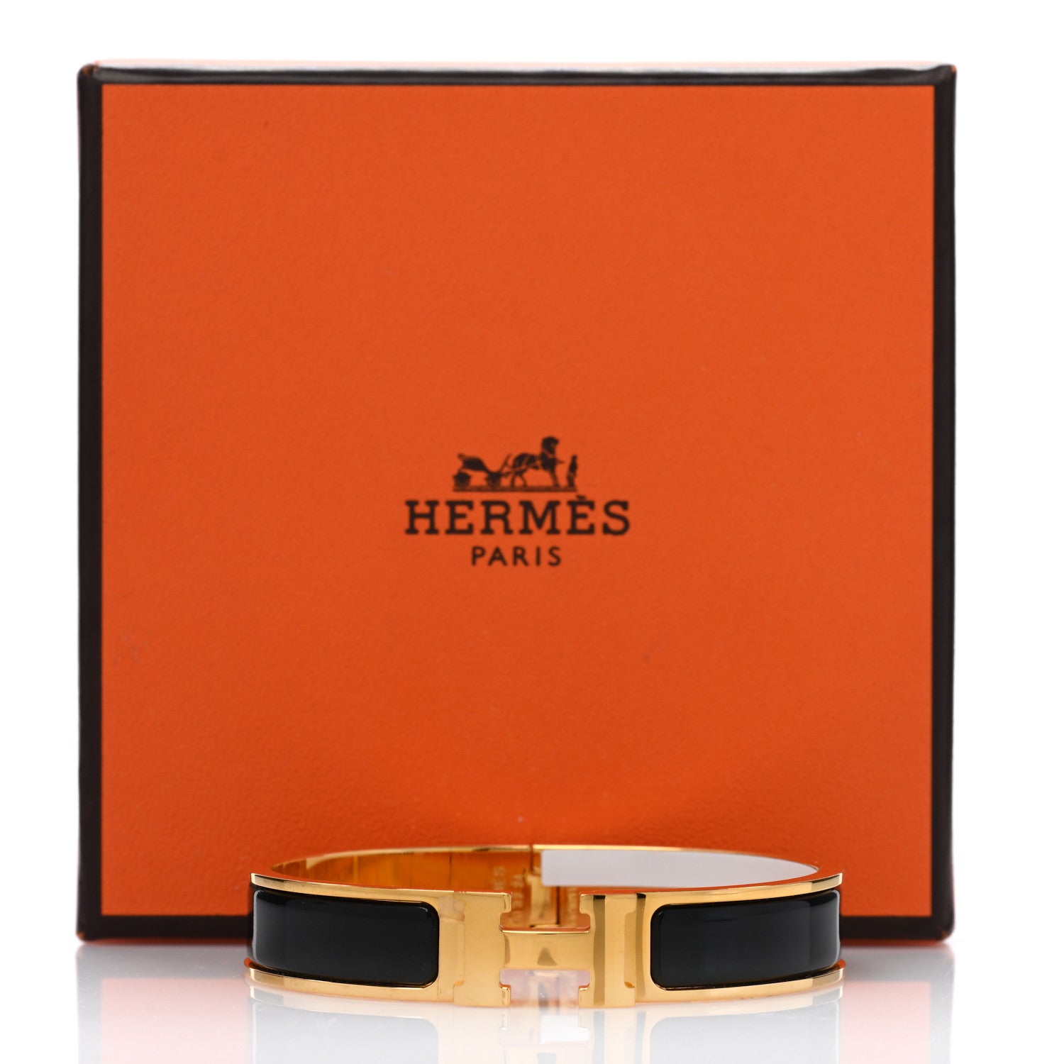 Hermes Enamel Narrow Clic Clac H Bracelet PM Black 5 of 5