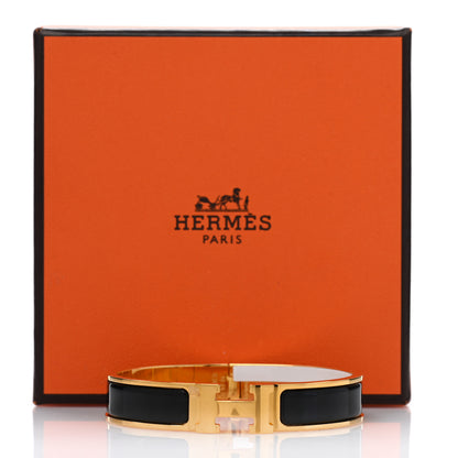 Hermes Enamel Narrow Clic Clac H Bracelet PM Black 5 of 5