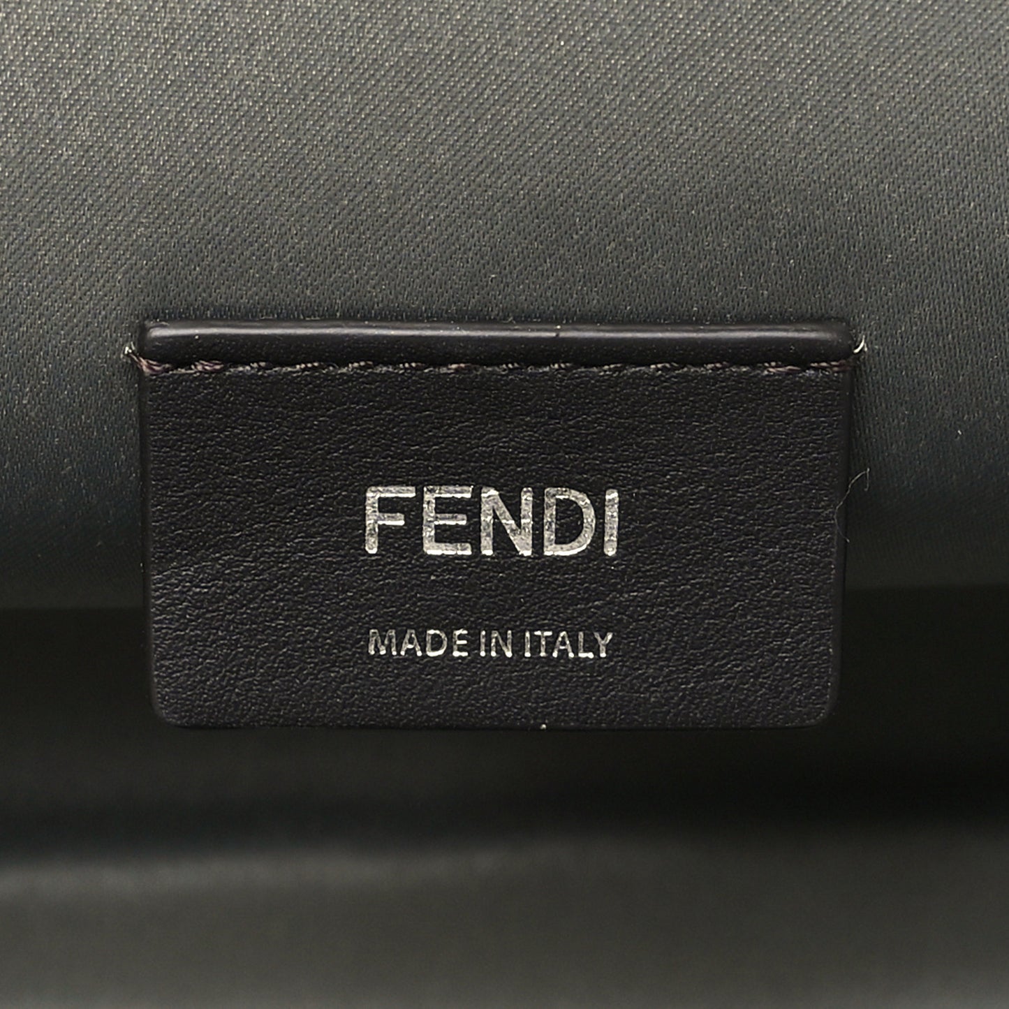 Crystal Vitello Laminato FF Fendi Small First Argento