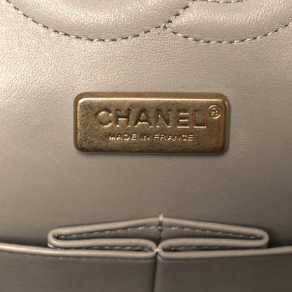 Chanel Lambskin Painted Feministe Newsprint Medium Double Flap Ecru Black 6 of 11