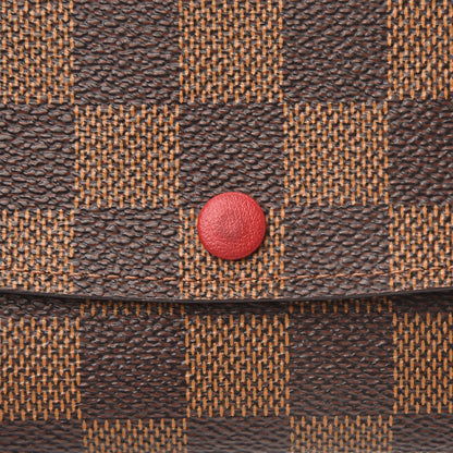 Louis Vuitton Damier Ebene Emilie Wallet Red 7 of 7