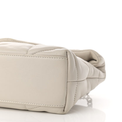 Saint Laurent Lambskin Quilted Toy Loulou Puffer Monogram Chain Satchel Crema Soft 10 of 10