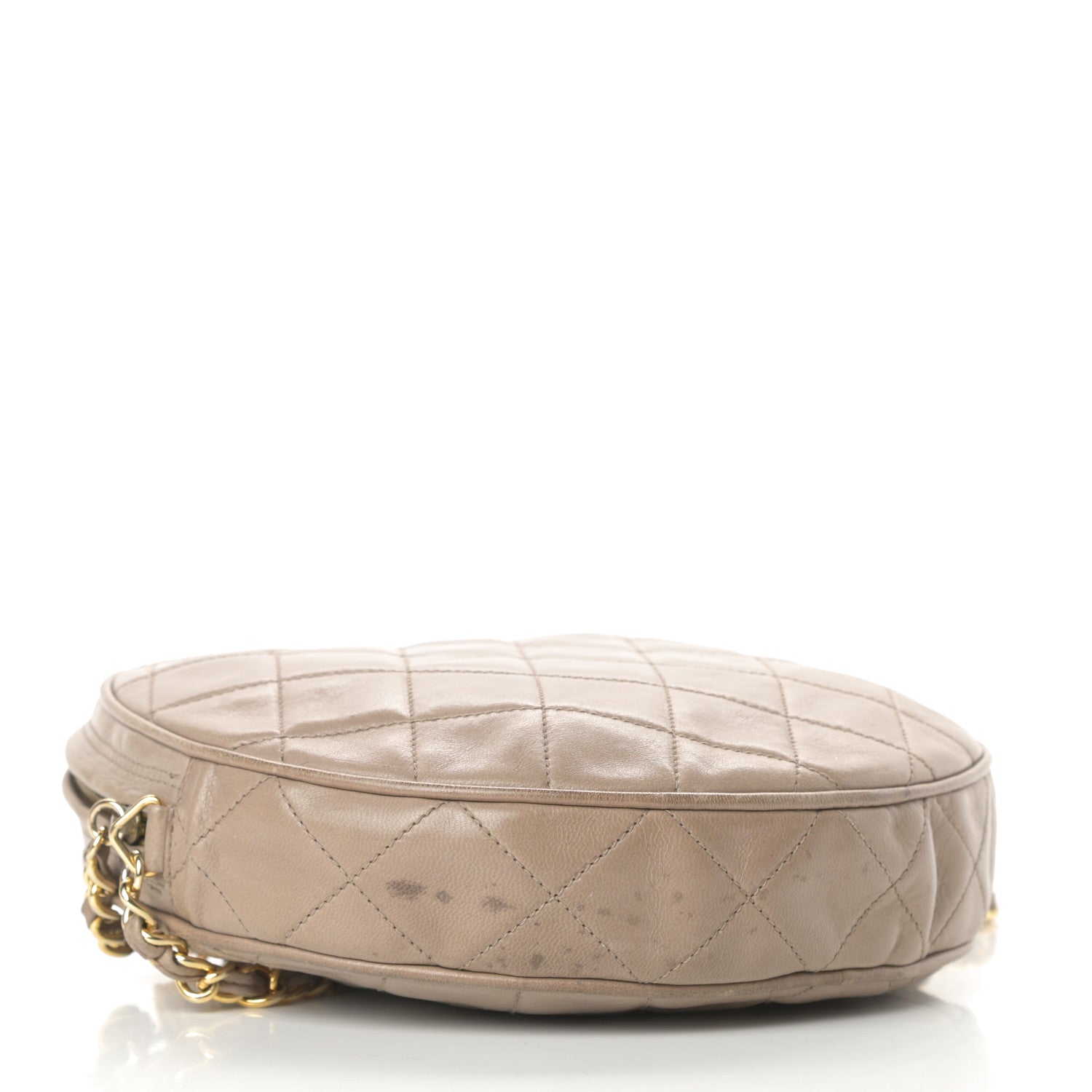 Chanel Lambskin Quilted Round Tassel Crossbody Bag Beige 6 of 15