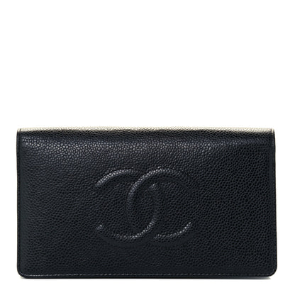 Chanel Caviar Timeless CC Yen Wallet Black 1 of 11