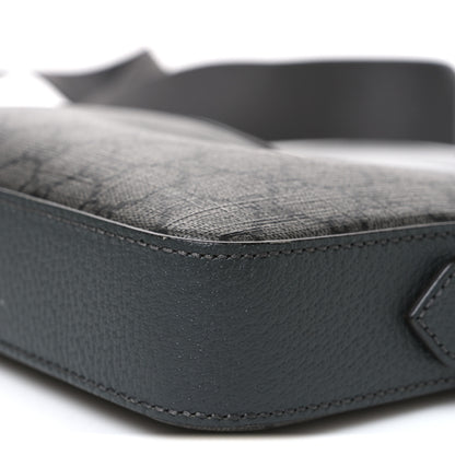 Gucci GG Supreme Monogram Textured Dollar Calfskin Web Ophidia Wristlet Shoulder Bag Grey Black Graphite Grey Grey Black Graphite Grey 10 of 10