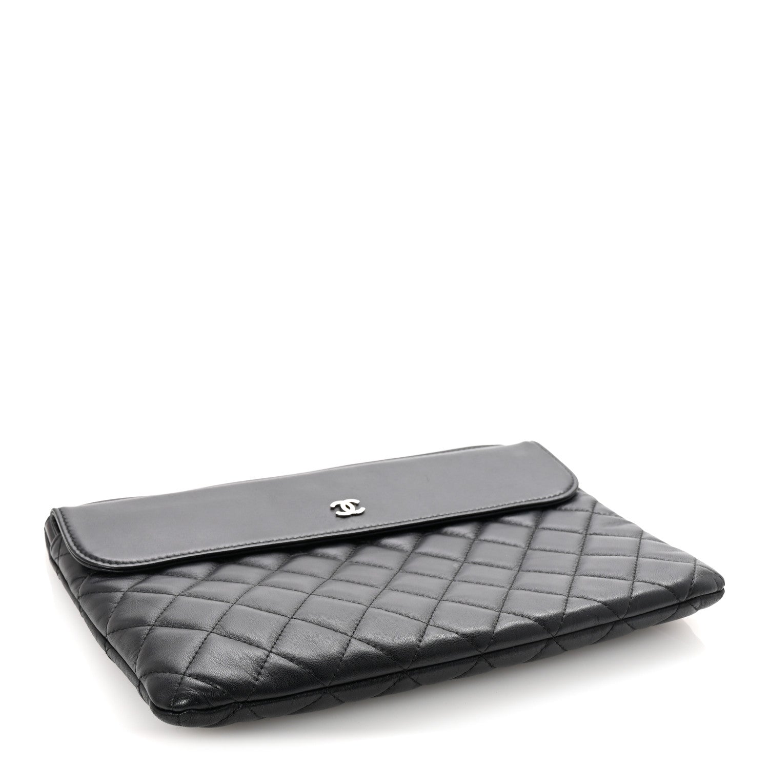 Chanel Lambskin Quilted Medium Flap Cosmetic Case Black 4 of 8