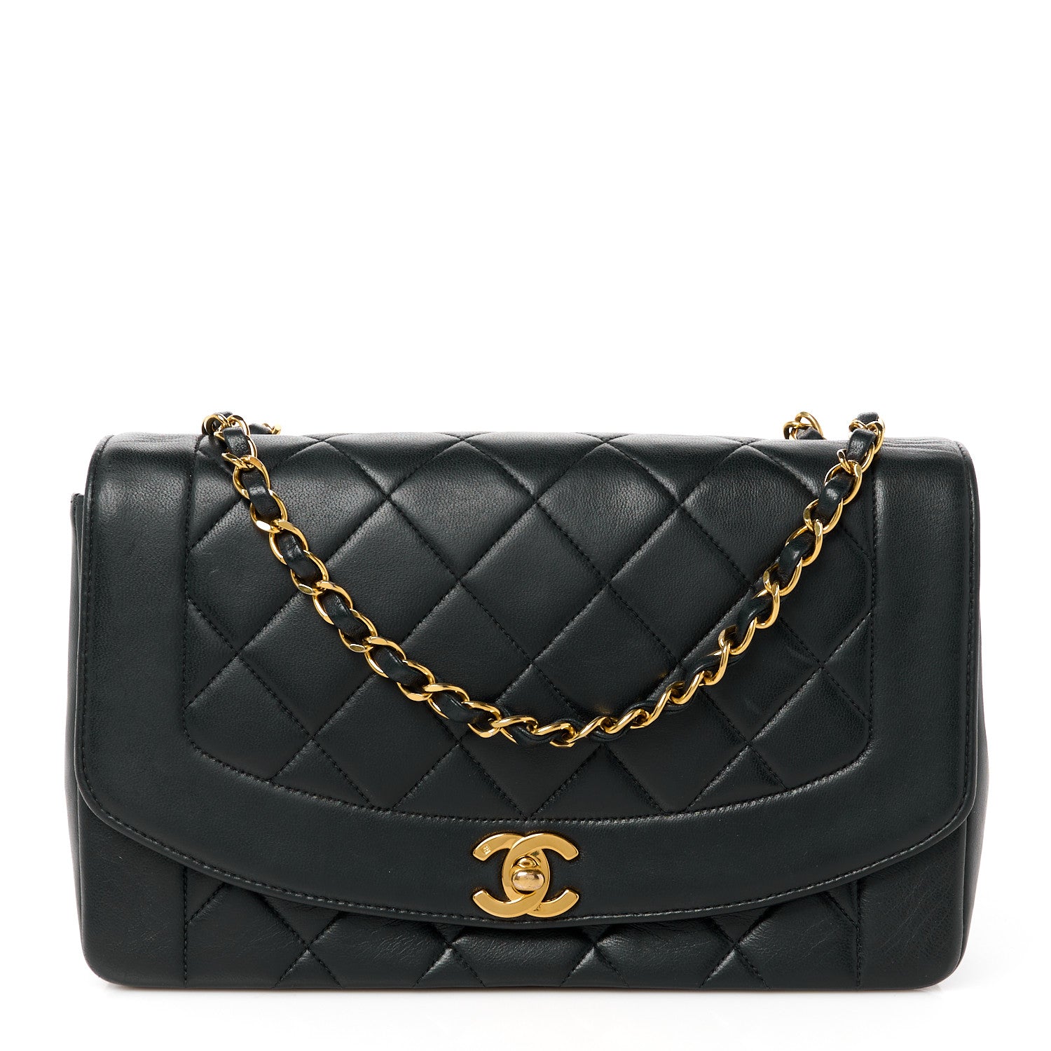 Chanel Lambskin Quilted Medium Single Flap Black 1 of 13