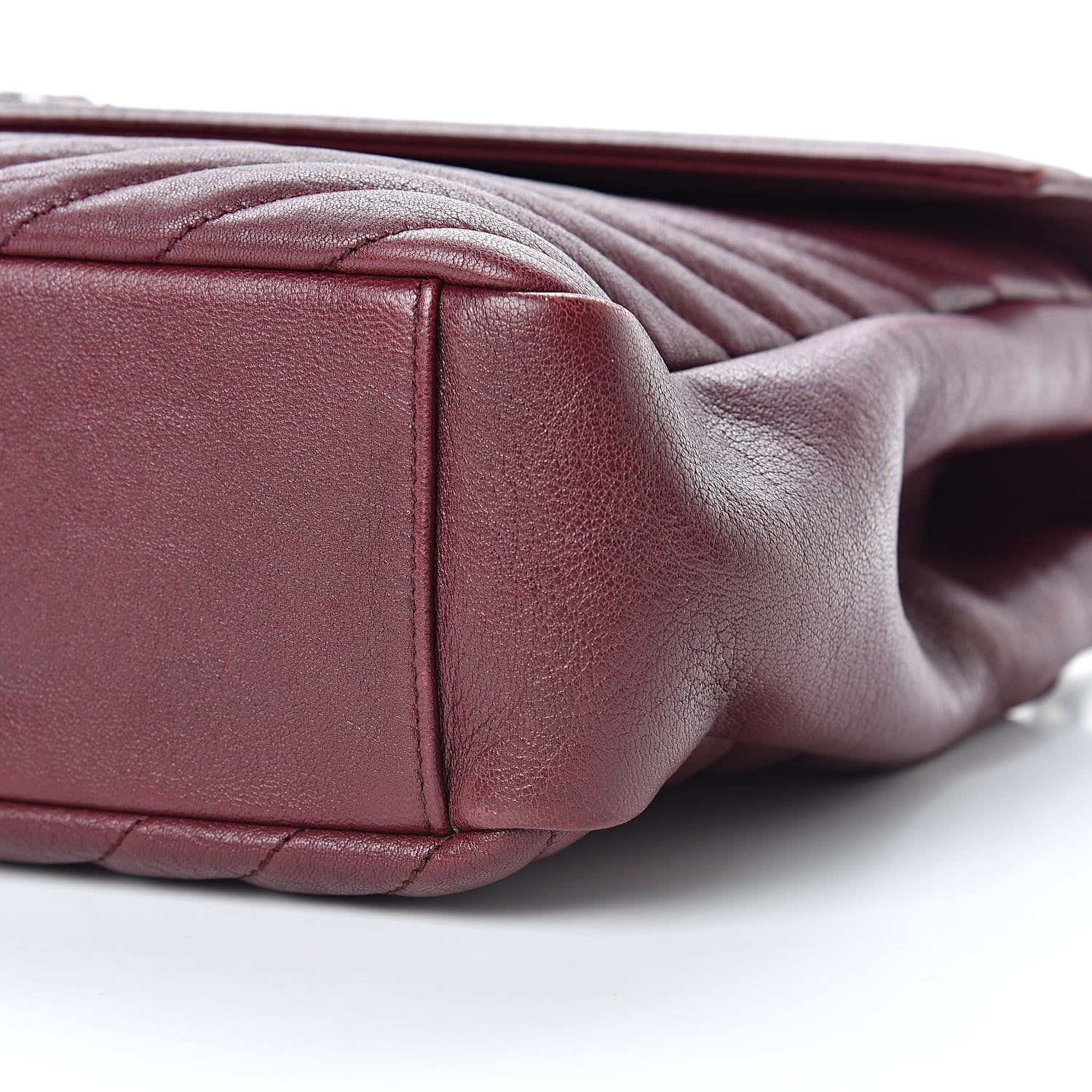 Saint Laurent Sheepskin Matelasse Chevron Large Monogram Satchel Rouge Legion 12 of 12