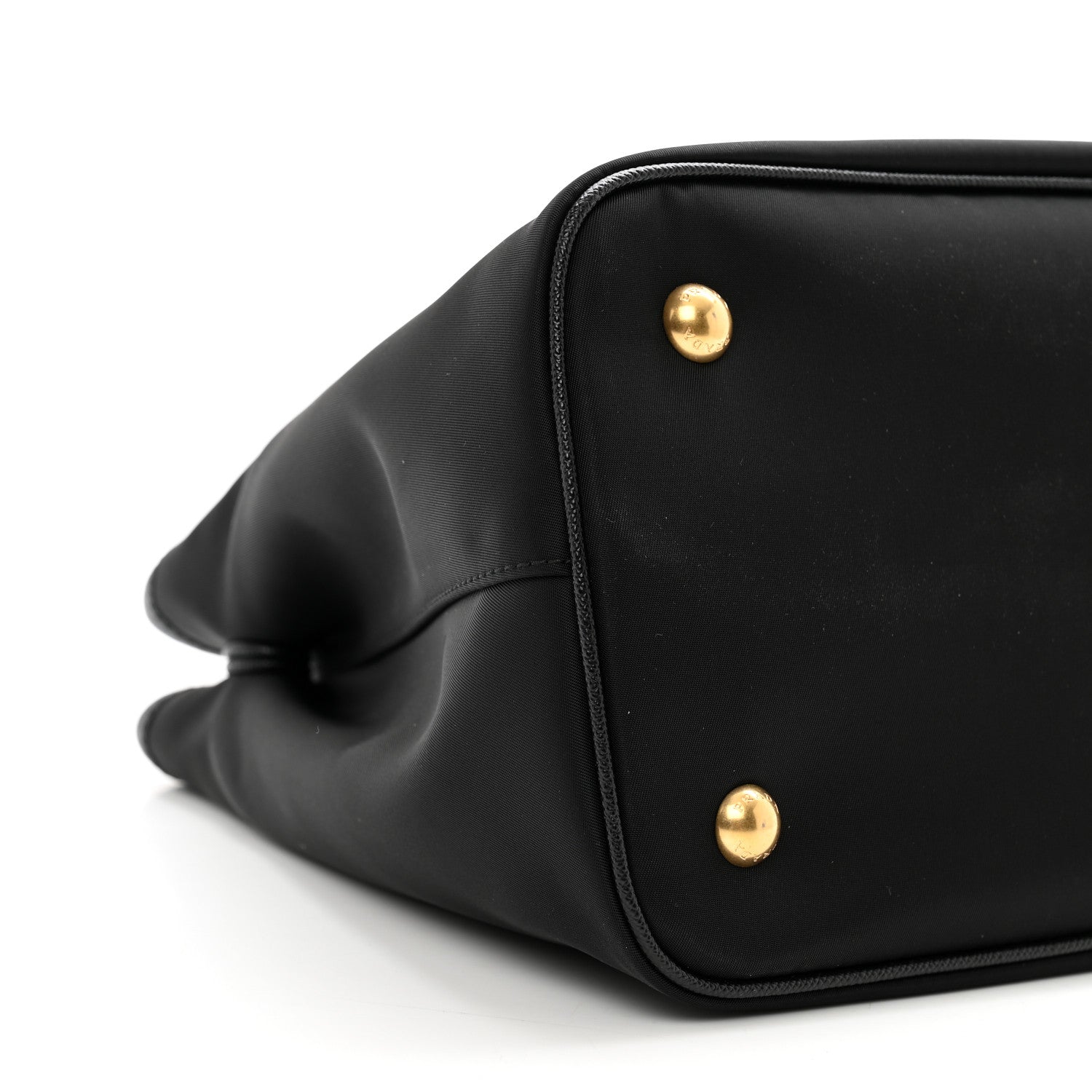 Prada Tessuto Nylon Saffiano Small Tote Black 8 of 9