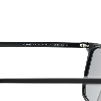 Chanel Acetate Polarized Square Sunglasses 5447 Black 7 of 8