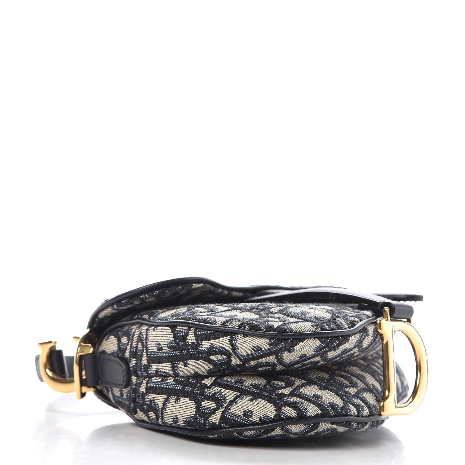 Christian Dior Oblique Mini Saddle Bag Blue 4 of 9