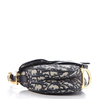 Christian Dior Oblique Mini Saddle Bag Blue 4 of 9