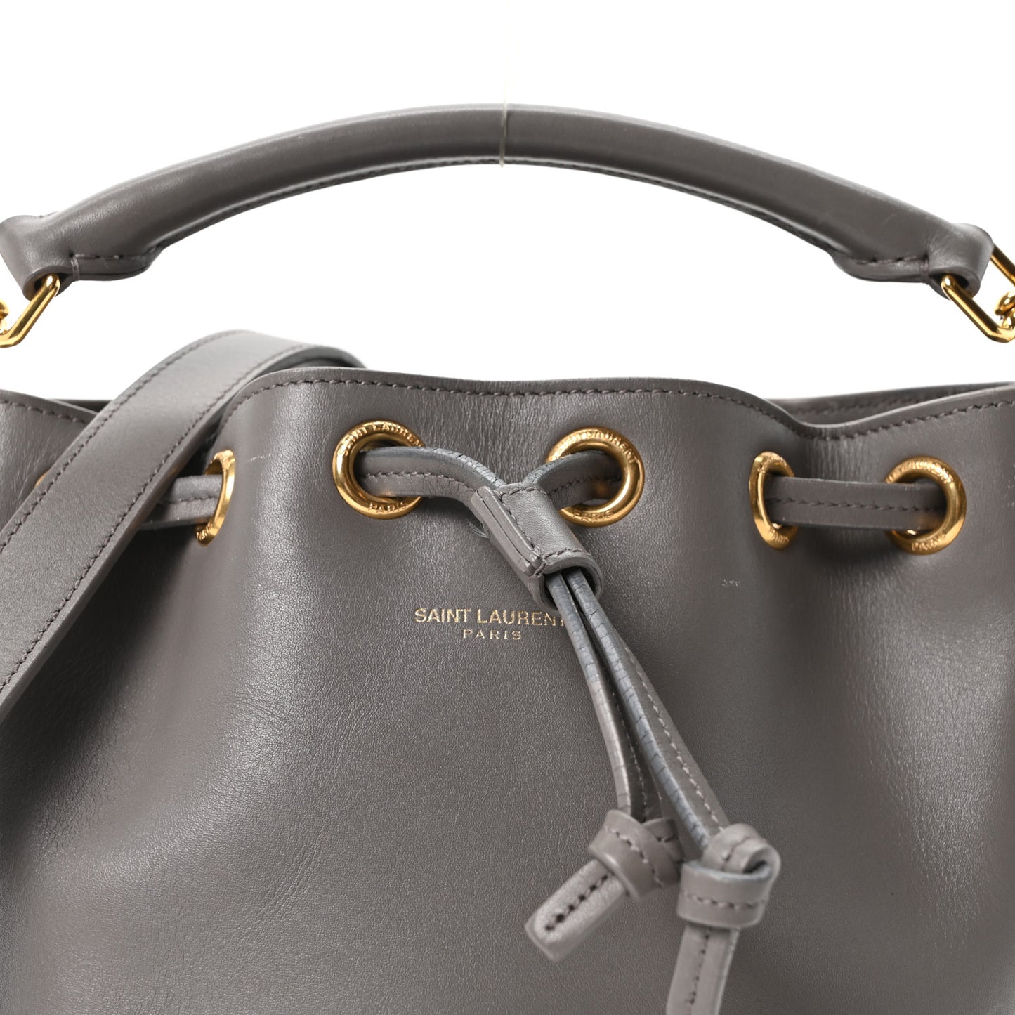 Calfskin Small Emmanuelle Bucket Bag Fog