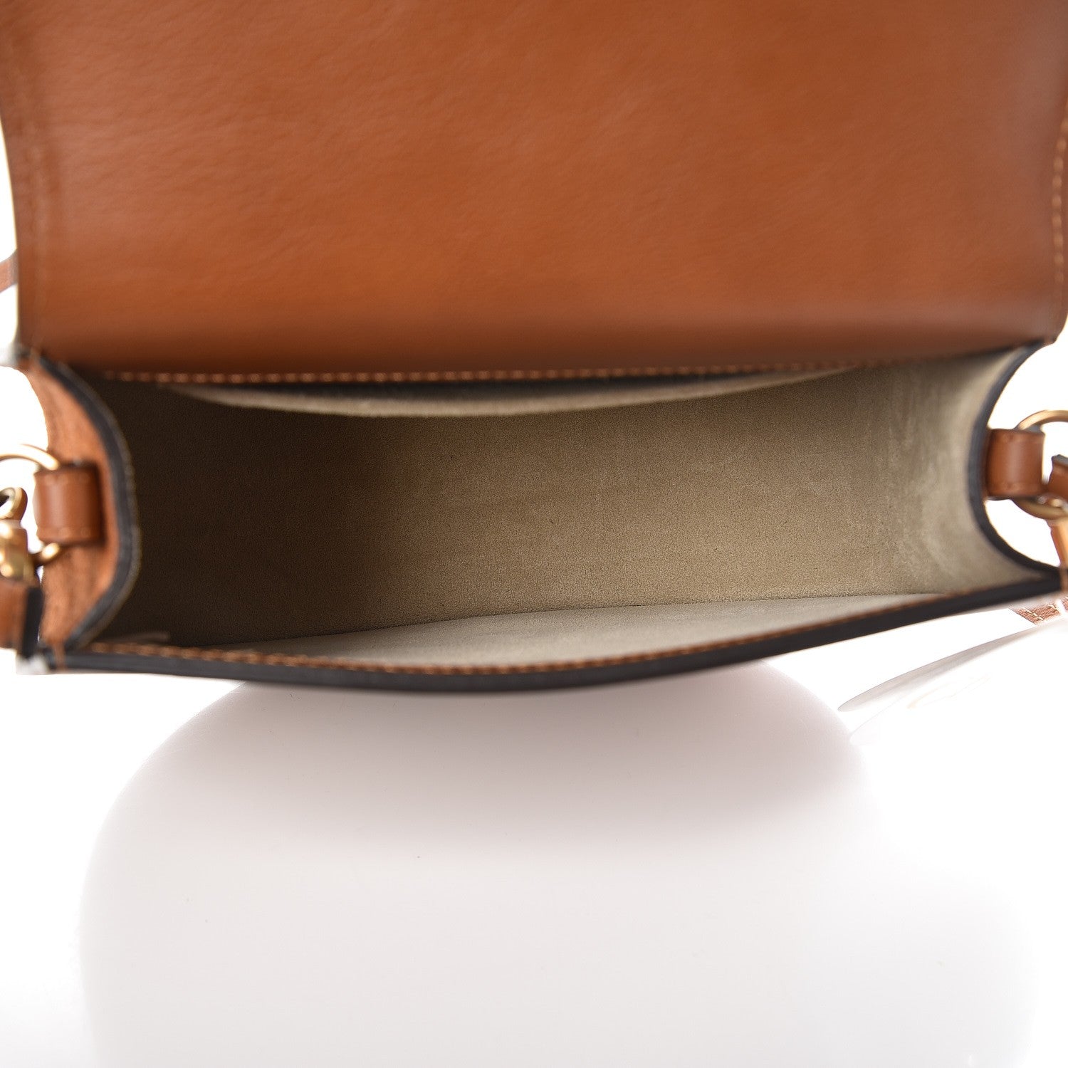 Chloe Calfskin Suede Medium Nile Bracelet Bag Caramel 5 of 7