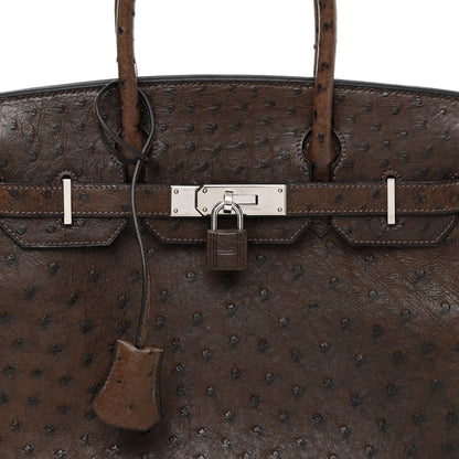 Hermes Ostrich Birkin 30 Chocolate 8 of 16