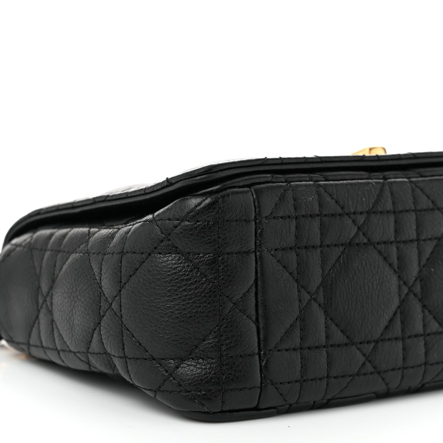 Calfskin Cannage Small Caro Bag Black