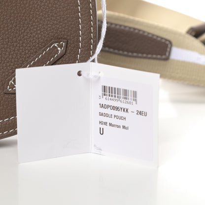 Christian Dior X KAWS Grained Calfskin Saddle Pouch Marron Multicolor 13 of 13