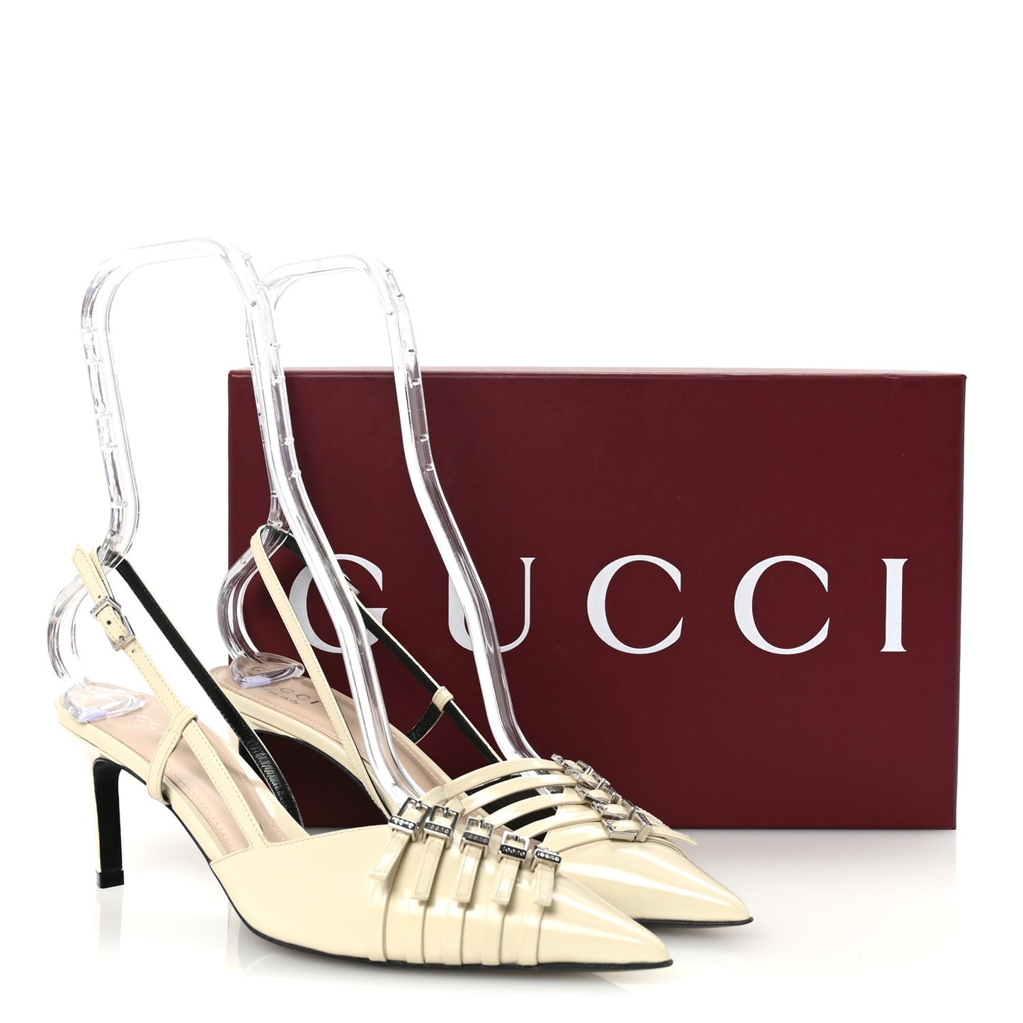 Patent Regents Slingback Pumps 38 New Ivoire