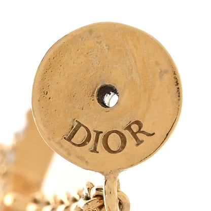 Christian Dior Crystal Star CD J'Adior Dangle Earrings Gold 4 of 4