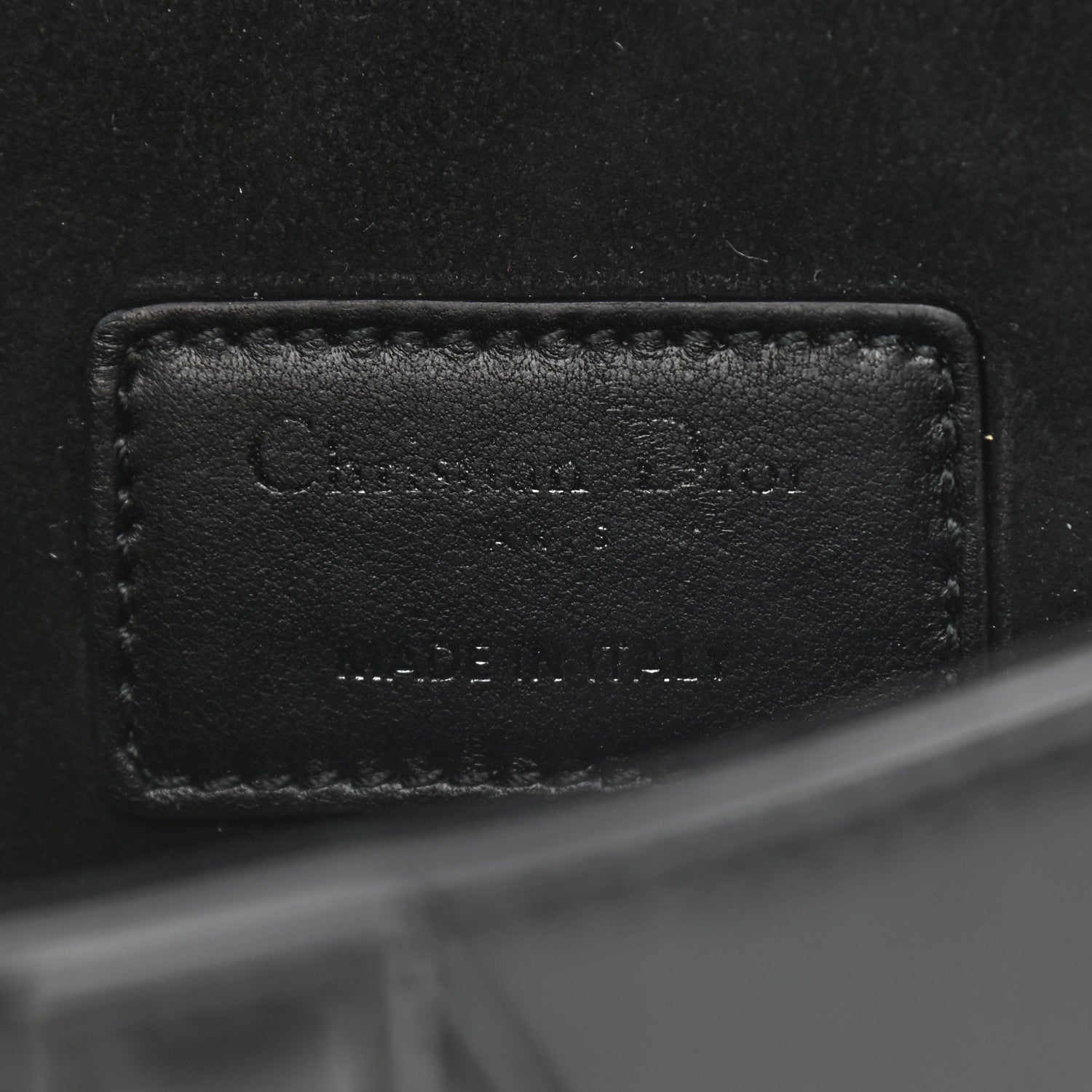 Christian Dior Lambskin Mini 3D Floral Saddle Bag Black 6 of 10