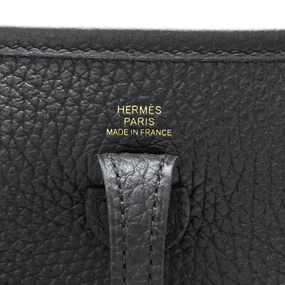 Hermes Taurillon Clemence Evelyne TPM Black 6 of 11