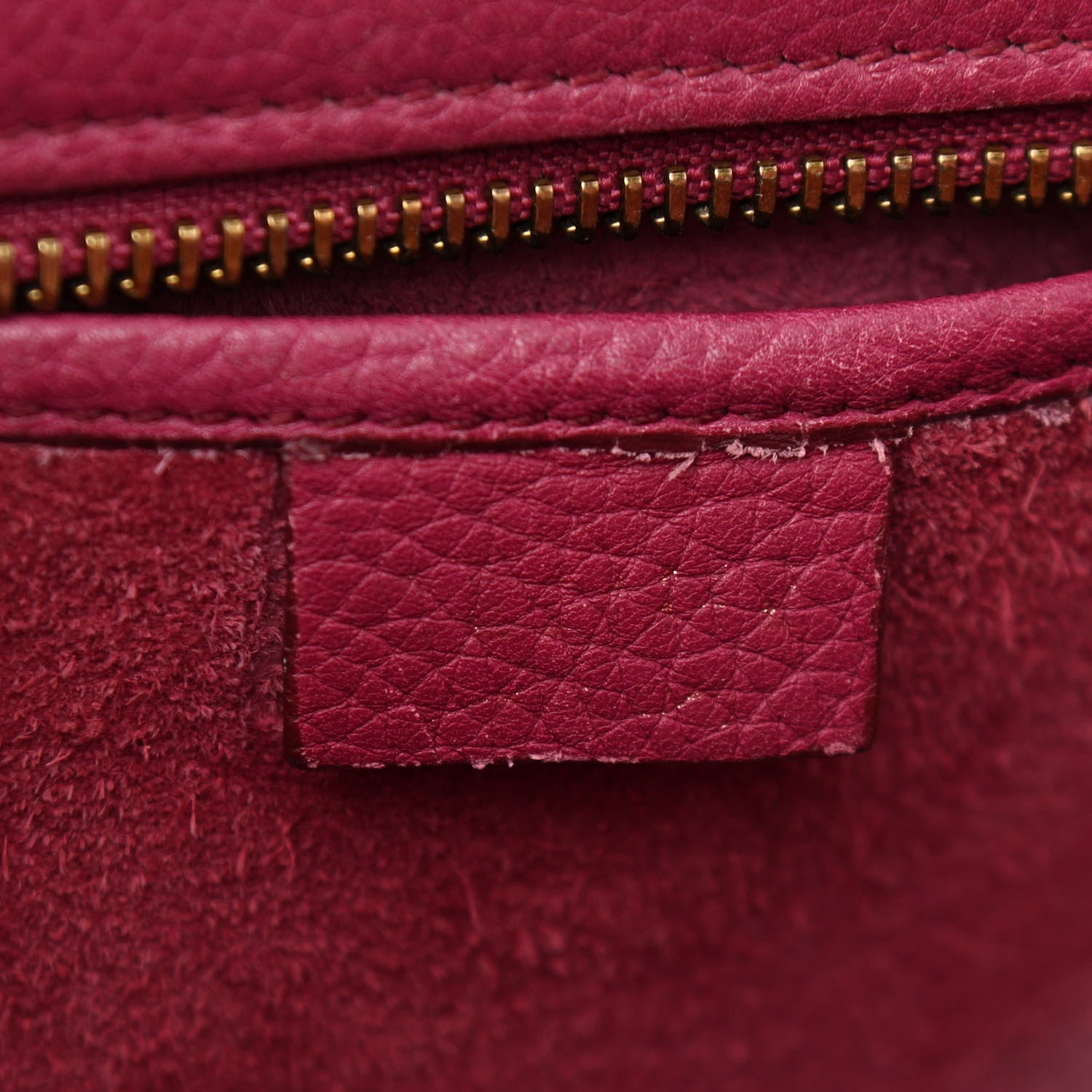 Celine Drummed Calfskin Nano Luggage Plum 6 of 12