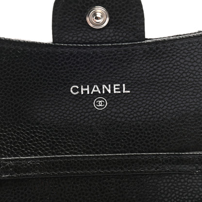 Chanel Caviar Quilted Flap Card Holder On Chain Black 6 of 7
