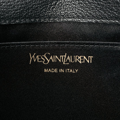 Saint Laurent Calfskin Monogram Large Belle De Jour Clutch Black 7 of 11