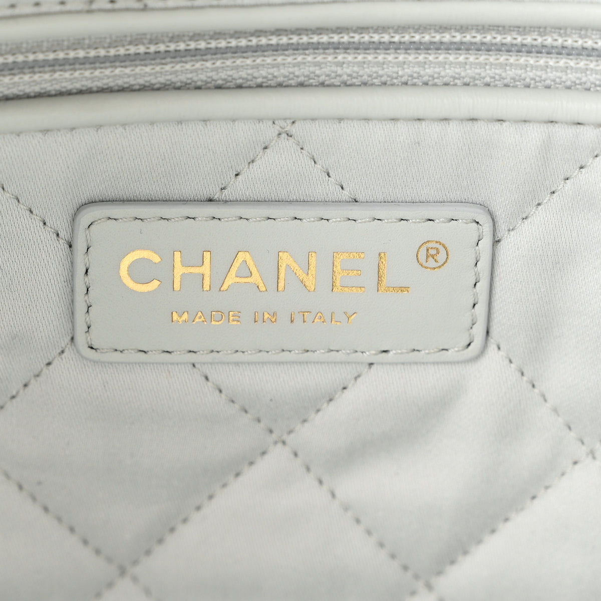 Chanel Shiny Calfskin Quilted Small Chanel 22 Light Blue 7 of 11