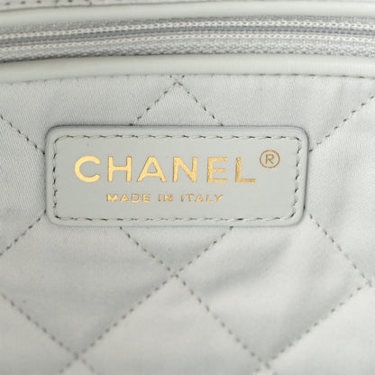 Chanel Shiny Calfskin Quilted Small Chanel 22 Light Blue 7 of 11