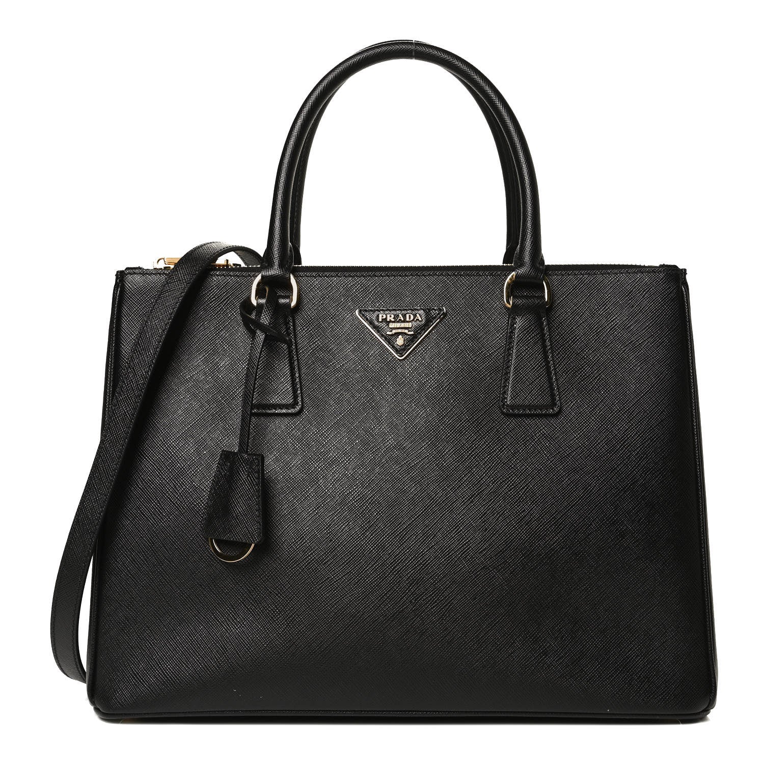 Prada Saffiano Medium Galleria Double Zip Tote Black 1 of 11