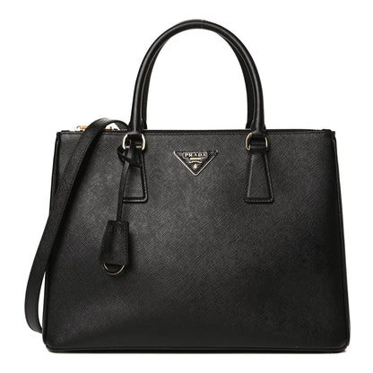 Prada Saffiano Medium Galleria Double Zip Tote Black 1 of 11