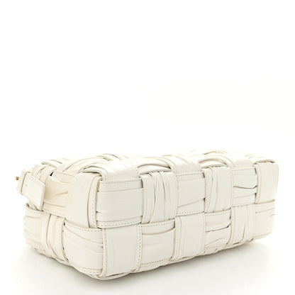 Bottega Veneta Calfskin Intreccio Plisse Camera Bag White 4 of 11