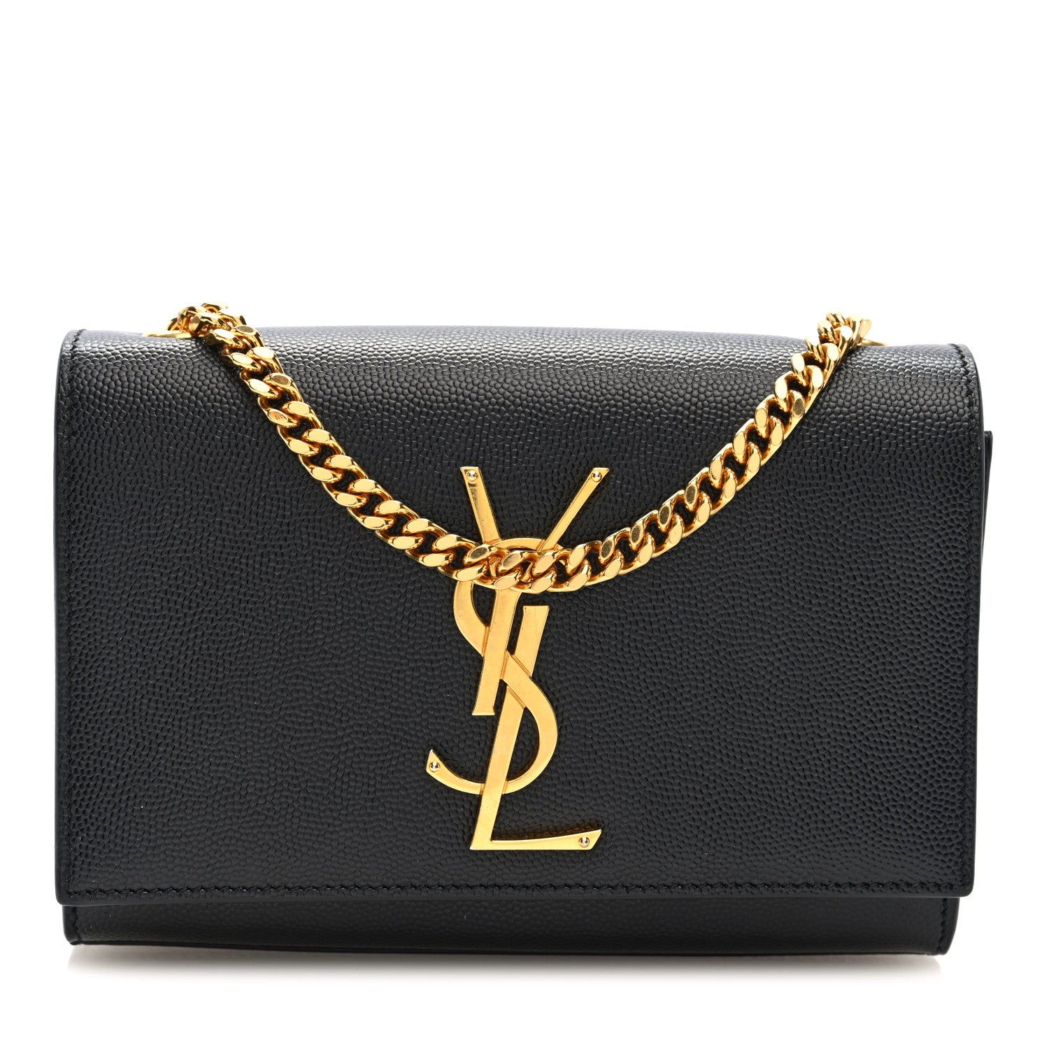 Saint Laurent Grain De Poudre Small Monogram Kate Satchel Black 1 of 10