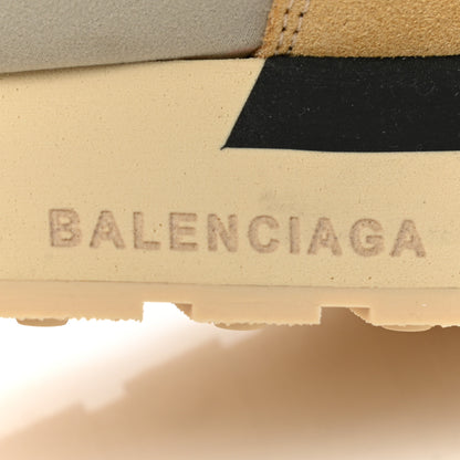 Balenciaga Mesh Calfskin Neoprene Suede Womens Race Runner Sneakers 42 White Black Craie Beige 8 of 9
