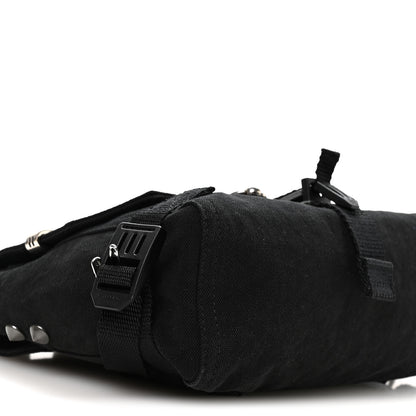 Balenciaga Canvas Pierced Army Messenger Bag Black 9 of 10