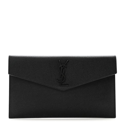 Saint Laurent Grain De Poudre Uptown Pouch Black 1 of 7