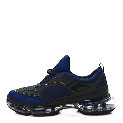 Prada Rubber Knit Fabric Mesh Mens Cloudbust Air Sport Sneakers 8 Blue Black 1 of 9