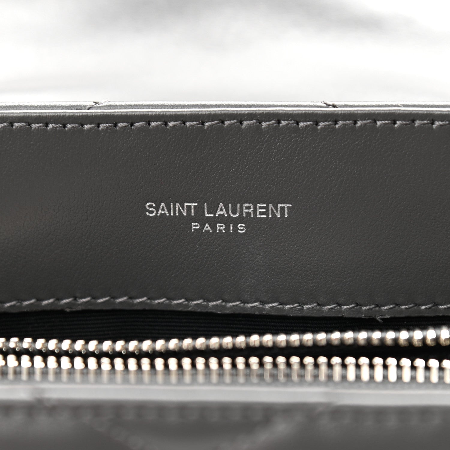 Saint Laurent Calfskin Y Quilted Monogram Small Loulou Chain Satchel Storm 6 of 11