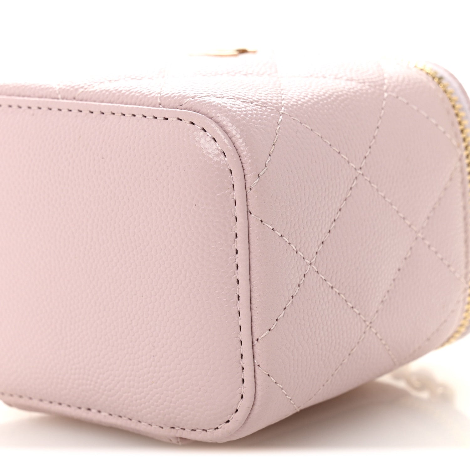 Chanel Caviar Quilted Mini Vanity Case With Chain Light Pink 10 of 13