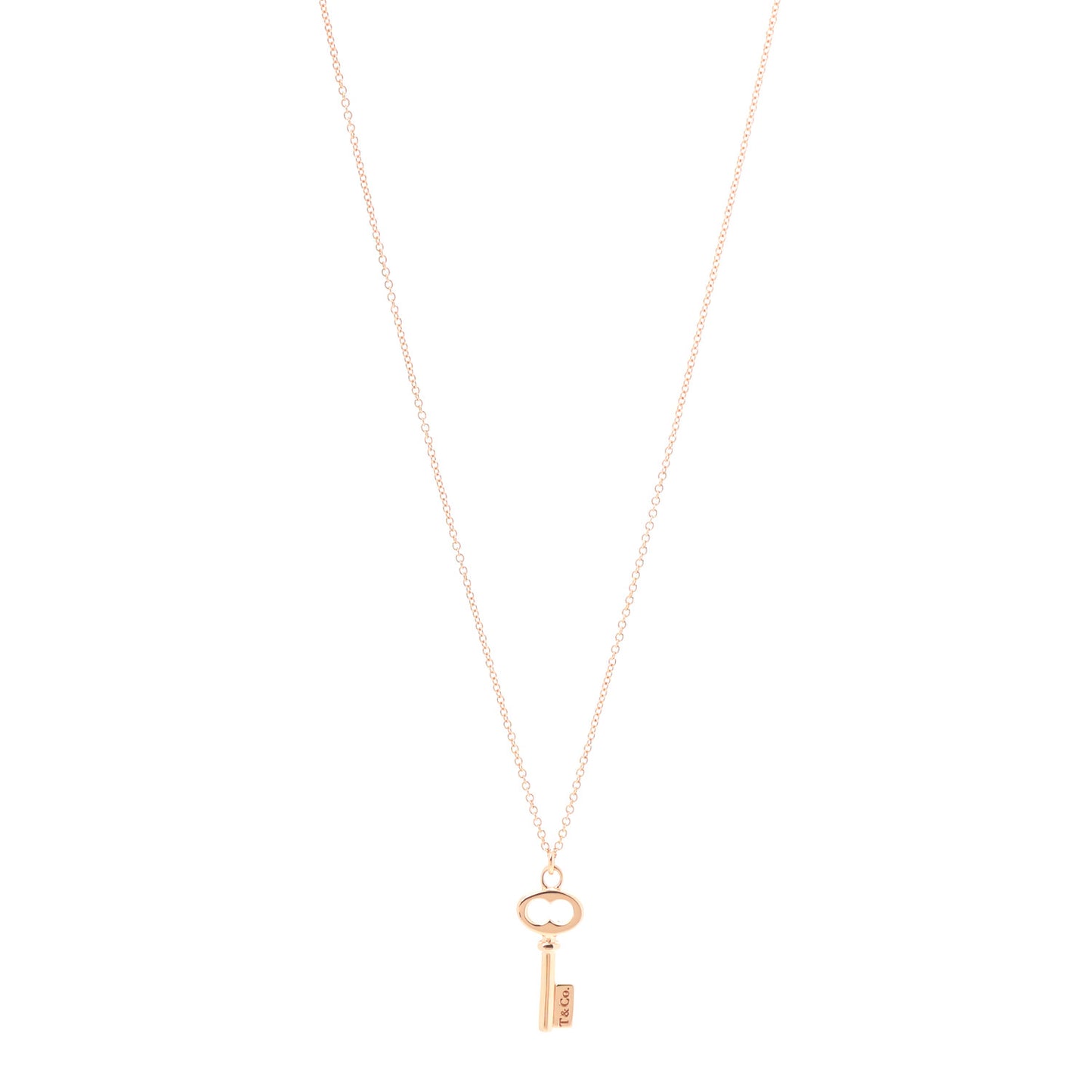 18K Rose Gold Mini Key Pendant Necklace