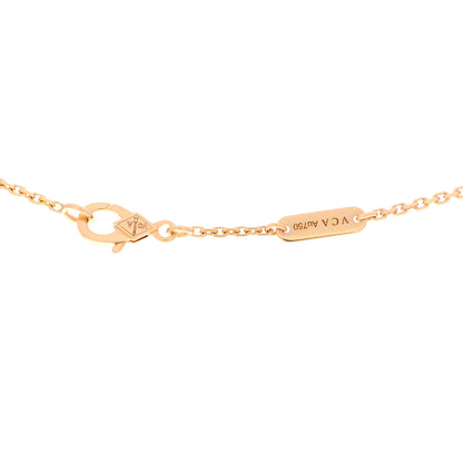 Van Cleef & Arpels 18K Yellow Gold Mother of Pearl Vintage Alhambra Pendant Necklace 4 of 7