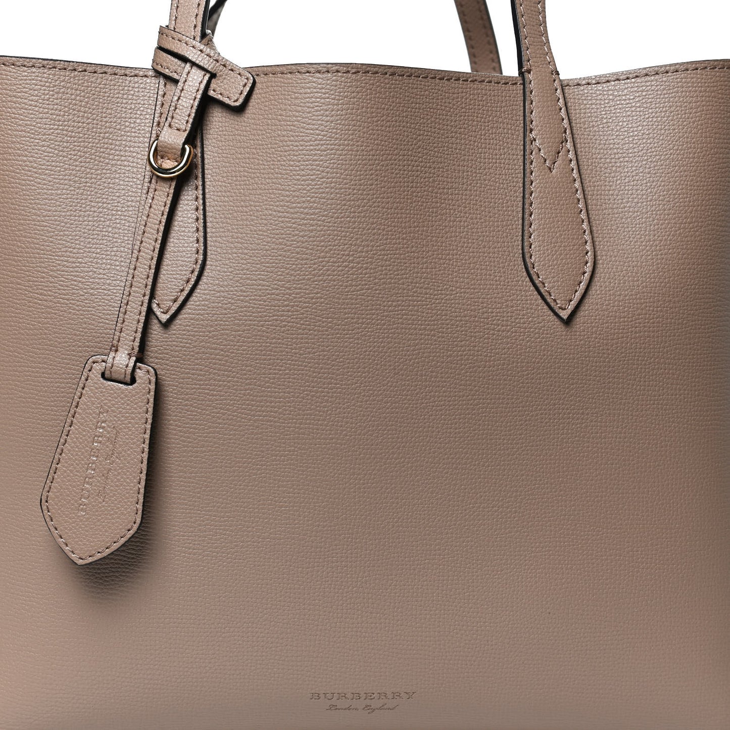 Grainy Calfskin Haymarket Check Medium Reversible Tote Camel