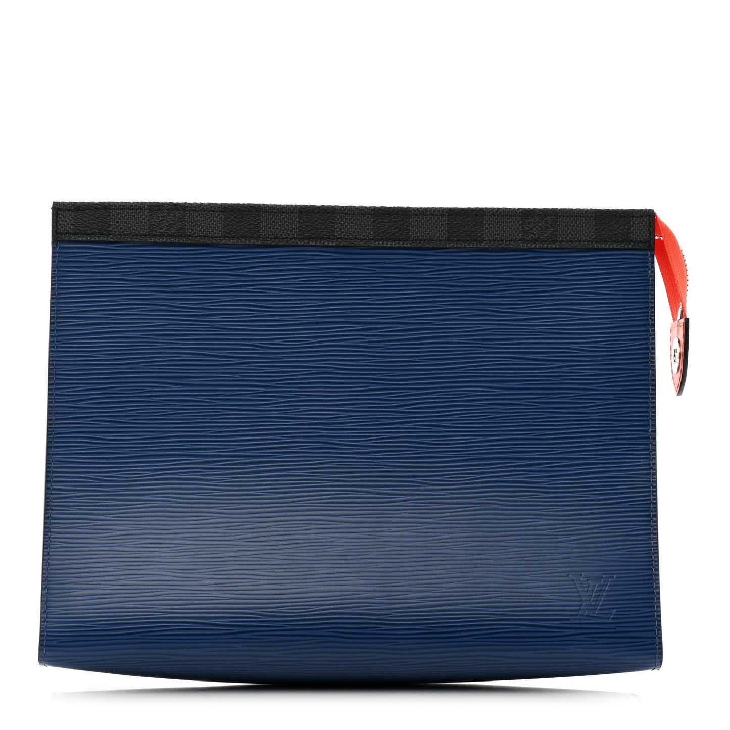 Epi Damier Graphite Pochette Voyage MM Blue Grey