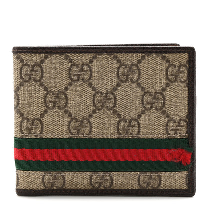 Gucci GG Plus Monogram Web Bi-Fold Wallet Dark Brown 1 of 8